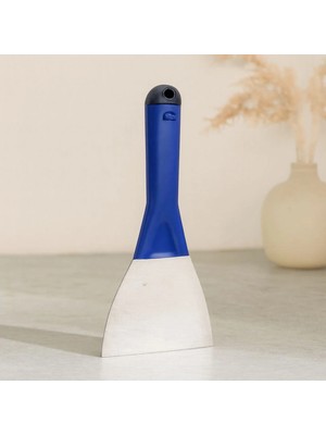 Marsilyan Metal Kazıma Spatulası 100 mm Kapaklı Plastik Saplı (No:10)