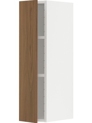 IKEA Ceviz Mutfak Duvar Dolabı 20X37X80 Cm, Tek Kapaklı