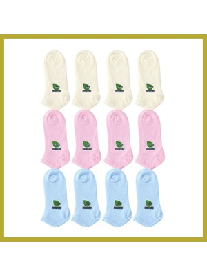 Bezos Kadın Bambu Dikişsiz Patik Çorap 12'li Paket - Yumuşak, Nefes Alan, Nem Emici Kısa Konç Günlük Çorap - Krem, Mavi, Pembe · Beden: 36-40 · Renk: Çok Renkli 12 Li Bcks