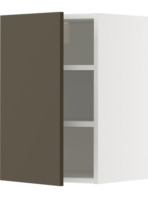 IKEA Kahverengi-Bej Mutfak Duvar Dolabı 40X38,6X60 Cm, Tek Kapaklı, Raflı