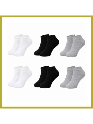 Bezos Erkek Bambu Patik Çorap 6'lı Paket, Siyah Beyaz Gri, Nefes Alan Nem Emici Yumuşak Günlük Spor Bilek Çorabı · Beden: 39-44 · Renk: Çok Renkli 6 Lı Bcks