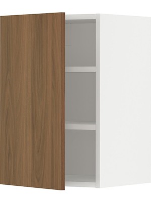 IKEA Ceviz Mutfak Duvar Dolabı 40X38,6X60 Cm, Tek Kapaklı, Raflı