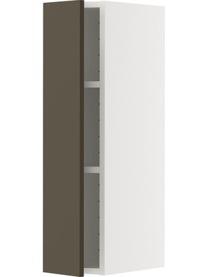 IKEA Kahverengi-Bej Mutfak Duvar Dolabı 20X37X80 Cm, Tek Kapaklı