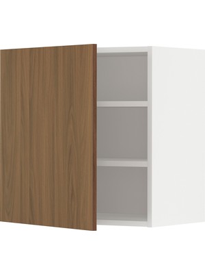 IKEA Ceviz Mutfak Duvar Dolabı 60X38,6X60 Cm, Tek Kapaklı, Raflı