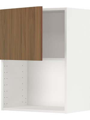 IKEA Ceviz Ankastre Mikrodalga Fırın Duvar Dolabı 60X38,6X80 Cm, Tek Kapaklı, Raflı