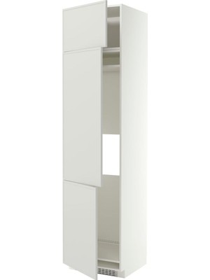 IKEA Açık Gri Ankastre Buzdolabı Boy Dolabı 60X60X240 Cm, 3 Kapaklı