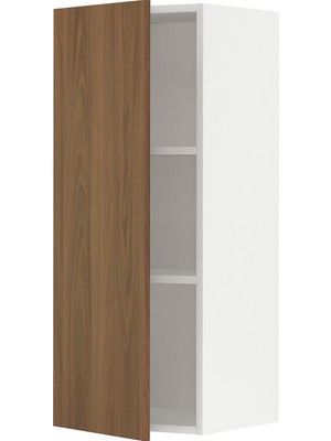 IKEA Ceviz Mutfak Duvar Dolabı 40X38,6X100 Cm, Tek Kapaklı, Raflı