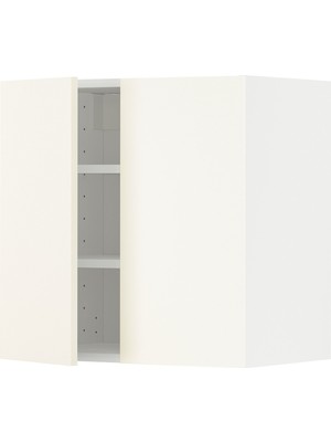 IKEA Beyaz Mutfak Duvar Dolabı 60X38,6X60 Cm, 2 Kapaklı, Raflı