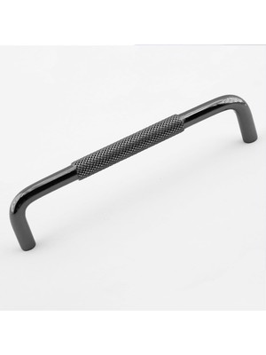 MUJGAN Tırtıklı Füme Metal Kulp 160 mm 16 cm Mobilya Çekmece Dolap Dolabı Modern Kapak Kulpları