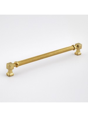 MUJGAN Talas Tırtıklı Gold Altın 256 mm Metal Kulp Kapak Kulpu Dayanıklı Mobilya Çekmece Dolap Kulpları