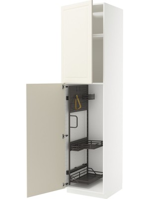 IKEA Kırık Beyaz Temizlik Dolabı 60X60X240 Cm, 2 Kapaklı
