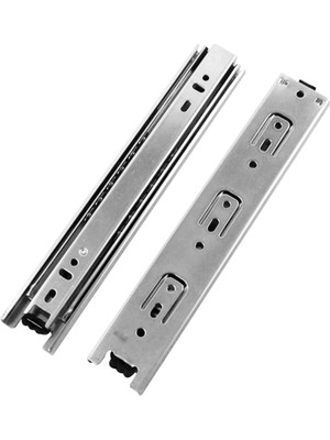 MUJGAN BADEM10 Bilyalı Dolap Çekmece Rayı Metal En 4.3 cm Uzunluk 50 cm Gardrop Mutfak Dolabı