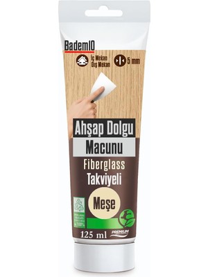 MUJGAN Ahşap Parke Tamir Macunu Meşe Renk Mobilya Masa Dolgu Çatlak Çizik Giderici 125 ml Kullanıma Hazır