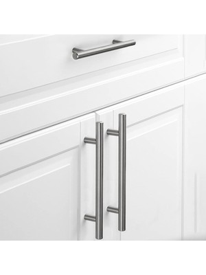 MUJGAN BADEM10 Rosemary Mobilya Mutfak Çekmece Dolap Kapak Kulpu Kulbu 224 mm Inox Metal Kulp