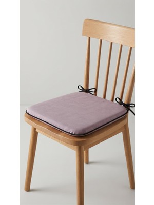 Mor Minder Bahçe Balkon Mutfak Kreş Sandalye Minderi Fermuarlı 40X40 6 Adet Düz Pembe 5 cm Gri Sünger