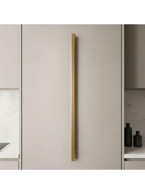 MUJGAN Toros Çizgili Soft Altın Çekmece Kulp 512 mm Metal Gardırop Mutfak Banyo Dolap Kulbu