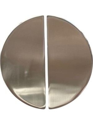 MUJGAN System 4716 Yarım Daire Kulp Oval Saten Renk Tek Adet 32 mm Saten Tek Ebat SSY4716 0032 Nb