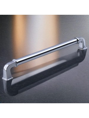 MUJGAN Alfa Metal Gümüş Krom Renk Kulp 192 mm Mobilya Çekmece Mutfak Dolabı Dolap Kapak Kulpları Kulb Kulpu