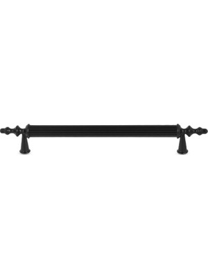 MUJGAN BADEM10 Ovacık Çekmece Dolap Kapak Kulpu Kulbu 96 mm Siyah Metal Kulp (10 Adet)