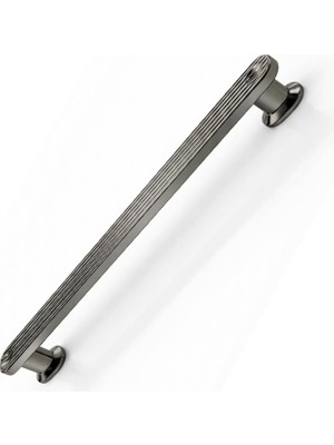 MUJGAN Özen Füme Çekmece Kulp (224 Mm) Dolap Çekmece Gardrop Mobilya Füme Lüks Çizgili Kulp