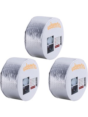 MUJGAN 3 Adet Çamur Bant Çatı Izolasyon Ses Su Yalıtım Tamir Sakız Bandı Gri 48 mm x 2 Metre