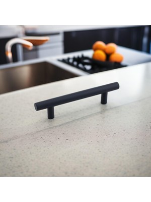 MUJGAN Rosemary Mat Siyah Metal Kulp 96 mm 9.6 cm Mobilya Mutfak Çekmece Dolap Dolabı Kulpu Kulbu Kulplar