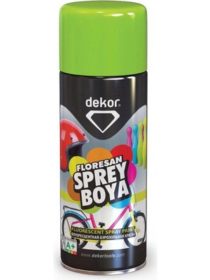 MUJGAN BADEM10 Dekor Akrilik Efektli Sprey Floresan Yeşil 400 ml