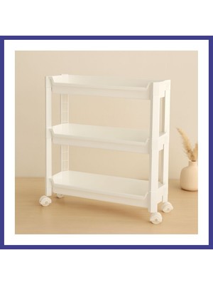 Bezos 3 Katlı Tekerlekli Sepet Organizer Raf Mrl