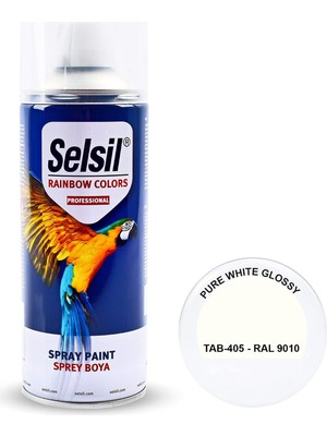 MUJGAN Selsil Parlak Beyaz Sprey Boya RAL9010 400ML