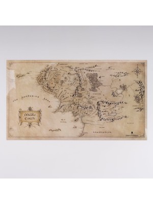 MUJGAN Lord Of The Rings - Middle Earth Map Lisanslı Amerikan Servis