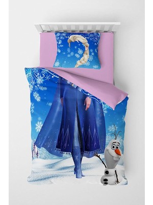 MUJGAN Monohome Elsa 3D Pamuk Saten Çocuk Nevresim Takımı 160X220, MONOHOME9888
