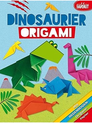 MUJGAN Dinosaurier-Origami: Mit 24 Blatt Farbigem Origami-Papier