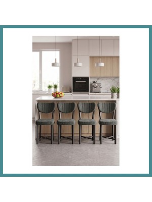 Bezos Sandalye 4 Adet Baby Face Kumaş Metal Ayak Modern Mutfak Sandalyesi Cafe Balkon Ofis Elma Mac