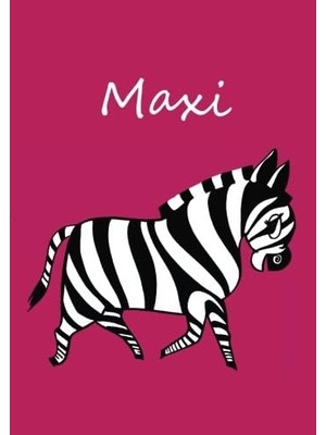MUJGAN A5 - Personalisiertes Malbuch / Notizbuch / Tagebuch - Maxi: Malbuch - Zebra - A5 - Blanko