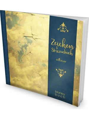 MUJGAN Gockler® Zeichen & Skizzenbuch: 100+ Blanko-Seiten, Register, Datum, Seitenzahlen, Glänzendes Softcover +++ Ideal Für Handlettering, Kaligraphie Und Karikaturen +++ Designart.: Vintage Himmel