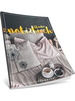 MUJGAN Dékokind® Blanko Notizbuch: Ca. A4-Format • 100 Seiten Mit Inhaltsverzeichnis • Perfekt Als Zeichenbuch, Sketchbook Oder Malbuch Für Erwachsene • Artnr. 43 Frühstück • Softcover