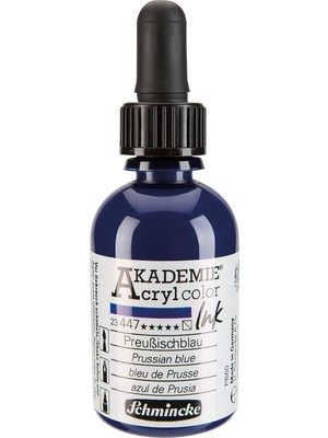 MUJGAN Schmincke Akademie Akrilik Mürekkep 50 ml 447 Prussian Blue