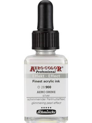 MUJGAN Schmincke Aero Color Professional Akrilik Airbrush Mürekkebi 28 ml 900 Aero Shine Silver