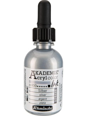 MUJGAN Schmincke Akademi Akrilik Mürekkep 50 ml 800 Silver