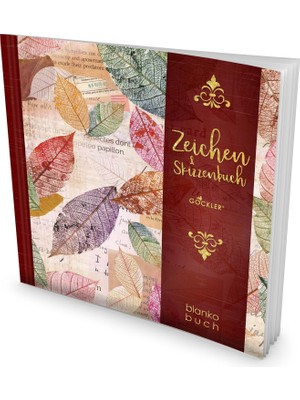MUJGAN Gockler® Zeichen & Skizzenbuch: 100+ Blanko-Seiten, Register, Datum, Seitenzahlen, Glänzendes Softcover +++ Ideal Für Handlettering, Kaligrafie Oder Leeres Malbuch +++ Designart.: Vintage Herbst