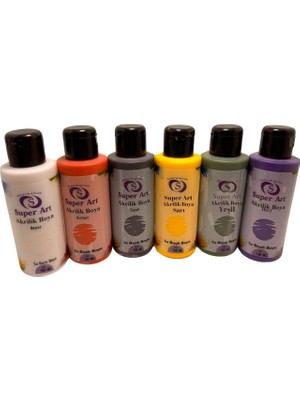 MUJGAN Superart Akrilik Boya Seti 6'lı 6X100 ml