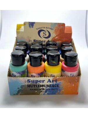 MUJGAN Superart Akrilik Boya Seti 12'li 12X50 ml