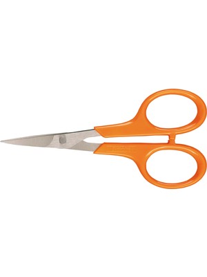 MUJGAN Fiskars Kavisli Bıçaklı Manikür/nakış Makası, Toplam Uzunluk: 10 Cm, Sağ ve Sol Elini Kullananlar Için, Paslanmaz Çelik Bıçaklar/plastik Saplar, Klasik, 1005144