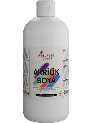 MUJGAN Beyaz Akrilik Boya 500GR