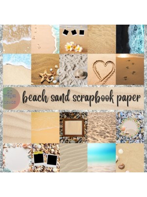 MUJGAN Independently Published Beach Sand Scrapbook Paper (Beach Themed Scrapbook Paper)