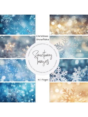 MUJGAN Independently Published Christmas Snowflake Scrapbooking Paper: Decorative Craft Paper Pad Supplies, Junk Journaling, Scrapbooking, & Crafting Projects - Double Sided 8.5 x 8.5"