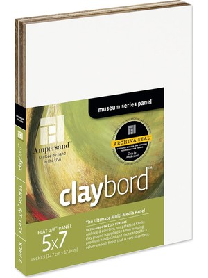 MUJGAN Ampersand Art Supply Claybord Ahşap Boyama Paneli, Müze Serisi, 3mm Derinlik, 3 Parça