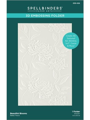 MUJGAN Spellbınders Papercrafts, Inc 3D Kabartma Klasörü Beau Bloom, Opak