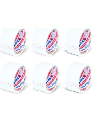 MUJGAN Nuga 45 mm x 40 mt Beyaz Koli Bandı 6 Adet