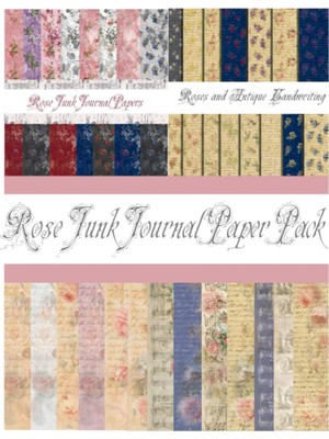 MUJGAN Independently Published Rose Junk Journal Paper Pack